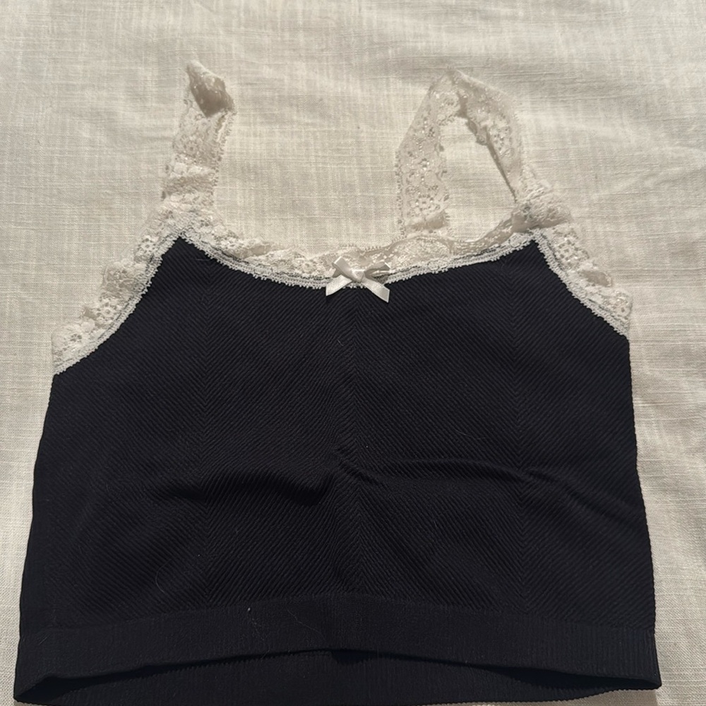 pacsun new cropped lace tank top